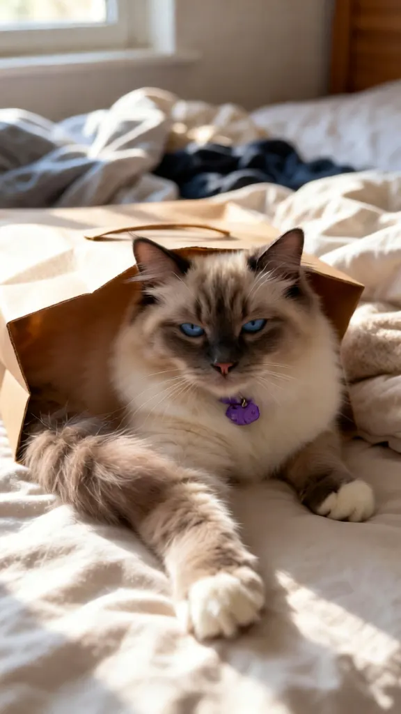 Luna found a paper bag and turned it into an event