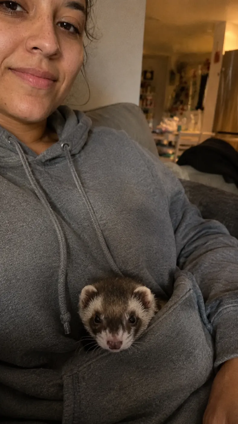 Noodle found another hiding spot